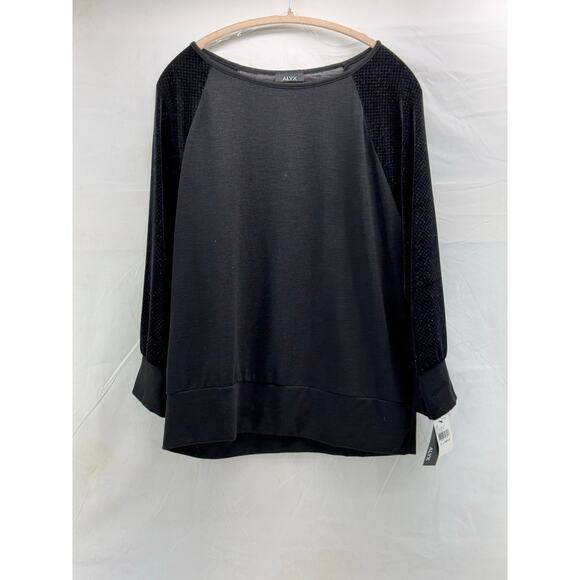 ALVX xL women’s black / sparkles long sleeve top - Picture 9 of 9